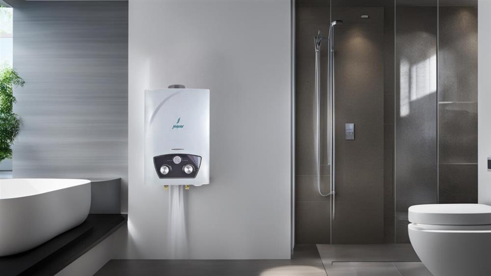 Elegant bathroom featuring a wall mounted heater